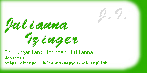 julianna izinger business card